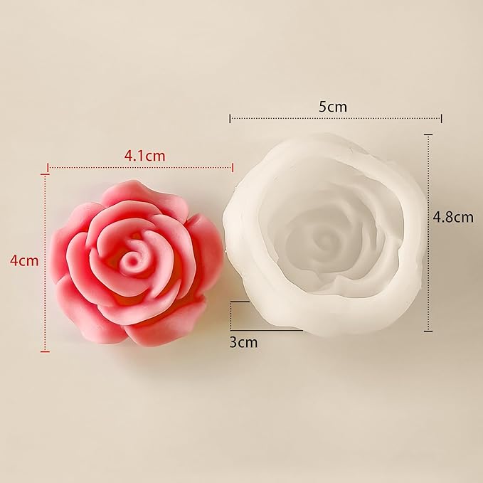 2 Pack Flower Soap & Candle Mold - Silicone 3D Molds for Flower, Peony & Home Decor - Resin Casting & Making Molds