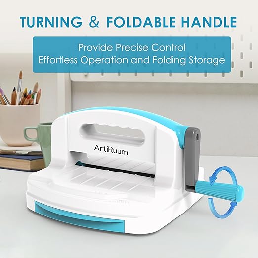 Manual Die Cutting & Embossing Machine,Portable Die Cut Machine with Storage Box,6'' Opening Size for Cardmaking,Scrapbooking and DIY Crafts-Full Tools Included