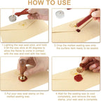 Yoption 12 Pcs Sealing Wax Sticks with Wicks for Wax Seal Stamp, Wedding Invitations, Gift Wrapping, Christmas (Metallic Red and Light Gold)