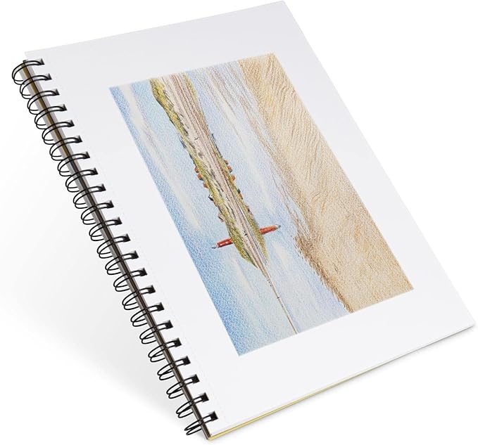 Elan A4 Drawing Book, 50 Sheets Italian Paper 90 lb/200 GSM, Acid-Free Sketch Book 11.7x8.3 Inch, White Drawing Paper Pad, A4 Sketchbook Spiral Bound