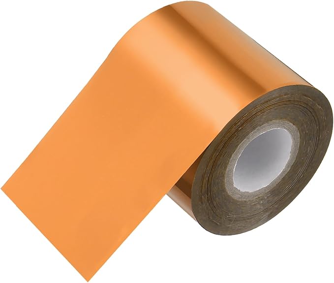 PATIKIL 2"x400Ft Hot Stamping Foil Paper, Heat Transfer Hot Stamping Paper Foil Roll for Leather DIY Logo Decor Craft Gift Package Scrapbook Card, Light Bronze