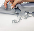 Guangyintong Heat Transfer Vinyl Silver HTV Rolls, 12" x 10ft Iron on Vinyl for T-Shirts, Matte Surface HTV for All Cutter Machine, Easy to Cut & Weed for Heat Vinyl DIY Design