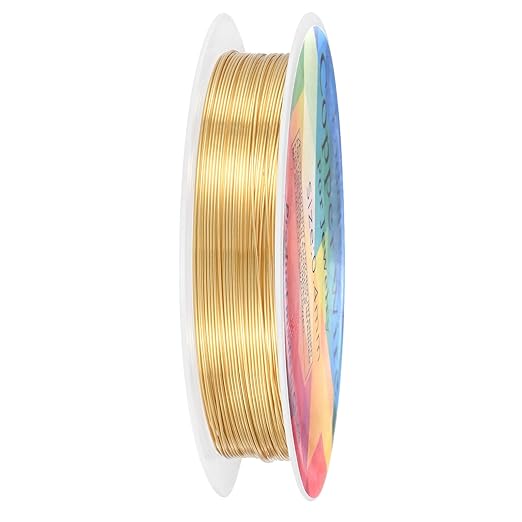 0.4 mm/26 Gauge Copper Wire for Jewelry Making, 30.2FT Copper Beading Craft Wire for Jewelry/Weaving/DIY Crafting/Planting, Color-Retaining [9.2M, KC-Gold]