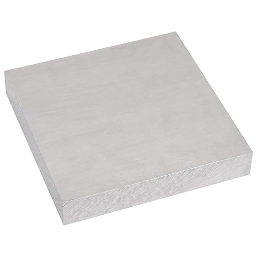 6061 T651 Aluminum Sheet Metal 6 x 6 x 1Inch (25.4MM) Flat Plain Thickened Aluminum Plate Covered with Protective Film, Heat Treatable Rectangle 1.0" Thick Aluminum Metal Plate for Industrial