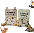 DIY Paper Cats - 50 Sheets DIY Origami Paper to Fold Cute Cat Figures, Fun Craft Activity for Adults & Kids, Desk Decoration & Gift for Cat Lovers
