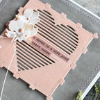 Lapoo Geometric Cutting Die for Scrapbooking - Durable, Cut Stencils for DIY Scrapbook Photo Album Decorative Paper Card, Card Making Supplies (Striped Heart 2.6 x 2.6 in)
