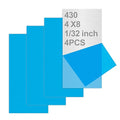 4PCS 4"x8"x1/32 Stainless Steel Metal Plates for Magnetic Mount Board Wall,Tickness 0.8mm 430 Stainless Steel Shim Stock Plates for Crafting, Kitchen, Office