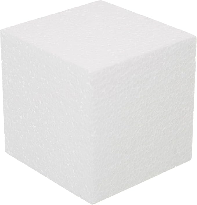 Crafare 2x2x2 Inch Foam Square Blocks 24Pack Mini Square Cubes for Sculpting Polystyrene Cubes for School Crafting Modeling Art Projects