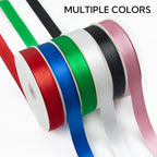 1 Inch 100 Yards Satin Ribbon Black, Solid Color Fabric Ribbon for Gift Wrapping, Wedding, Polyester Gift Ribbon for Birthday Party Decoration, Craft, Hair, Floral, Sewing