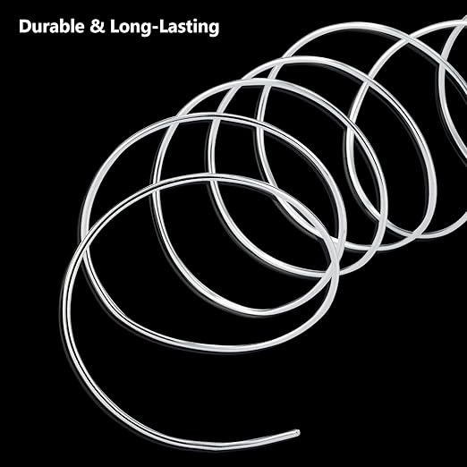 4 Pcs Aluminum Craft Wires, 3mm*10m, 2mm*5m, 1.5mm*5m, 1mm*5m, Bendable Craft Wire for Sculpting Armature DIY Jewelry Making (Silver)