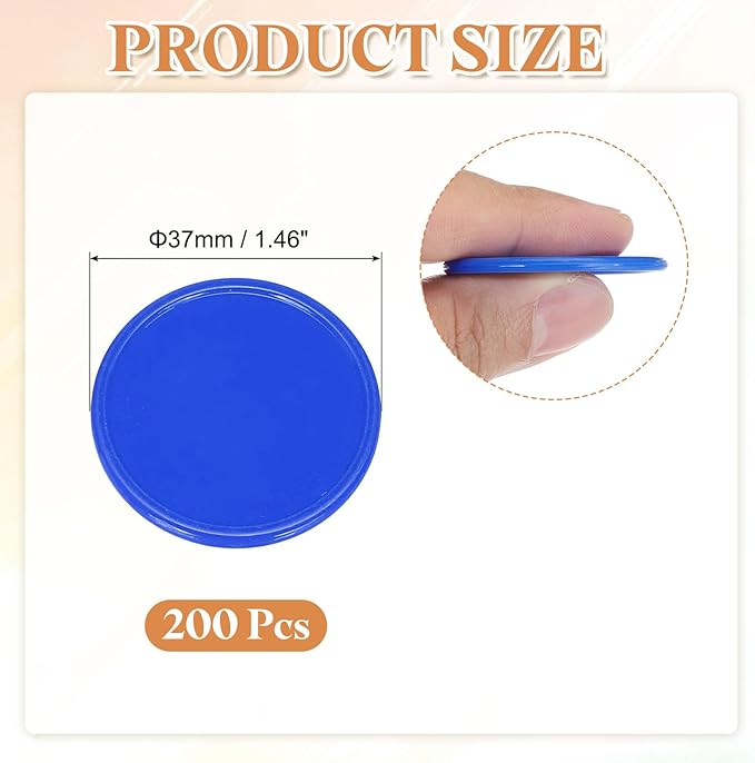uxcell Plastic Poker Chips, Learning Counters Counting Counters Disk Marker Opaque Game Token for Game Play Math Counting