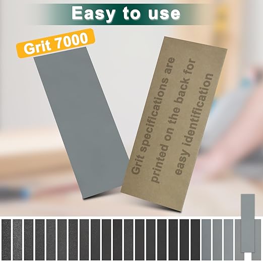 10PCS Sand Paper 7000 Grit Sandpaper Sheets, 9 x 3.6 Inch Wet Dry Sandpaper Sheets, Sand Paper for Metal, Wood Furniture, Automotive and Crafts
