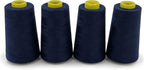 Tortoise 4 Cones of 3000 Yards Each Spool Thread for All Purpose, Serger, Overlock, Quilting, Sewing Machine - 40S/2 Navy Blue 100% Polyester