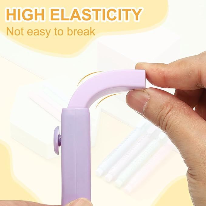 PATIKIL 4 Pack Erasers, Sliding Retractable Eraser Push Pull Cute Pencil Erasers Soft Large Easy to Clean with Plastic Sleeve for Sketching Drawing Artists Teacher Pencils, Purple
