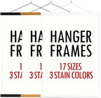 Ywlake Magnetic Poster Hanger, 20x28 20 x 30 20x24 Poster Frame Wood Wooden Magnet Print Posters Dowel Scroll Hanger Hangers Hanging Kit for Walls Map Canvas Artwork (Black, 20")