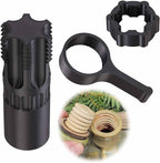 Pottery Clay Threading Making Kits, Clay Tap and Die Set for Jars and Lids Caps Thread (2 Inch Silk Black)