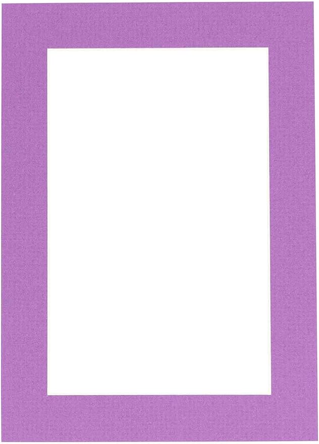 5x7 Mat for 8.5x11 Frame - Precut Mat Board Acid-Free Show Kit with Backing Board, and Clear Bags Dark Purple 5x7 Photo Matte Made to Fit a 8.5x11 Picture Frame Matboard for Framing, Pack of 1 Mat