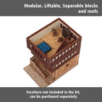 Cooper Rowhouse DIY Wooden Building Kit for Teens and Adults, Suitable for Playing with Family - Realistic