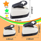 Star Hole Punch, Star Punch, Star Paper Punch, Star Hole Puncher, Star Puncher for Crafts, Star Lever Punch, 1 inch Craft Punch, 5/8 inch Hole Punch Shape, 3/8 inch Paper Punch for Crafting