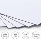 Egofine 14 Pack Mat Board, 11x14 Backing Board, Acid Free White Uncut Mat Board for Photos, Pictures, Frames, Artworks and Paints