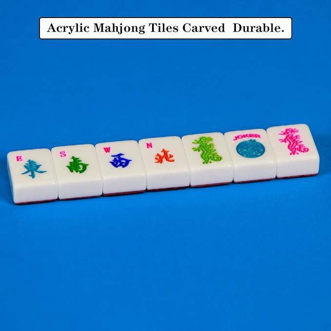 Acrylic American Mahjong Tile Set 1.2-inch Mahjong Tile Set 166 American Mahjong Set