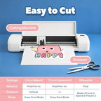 TranSmile PU-Heat Transfer Paper for T Shirts (50 Sheets, 8.5x11'', Light), Iron on Transfers for Light Fabric, Printable Heat Transfer Vinyl for Inkjet Printer