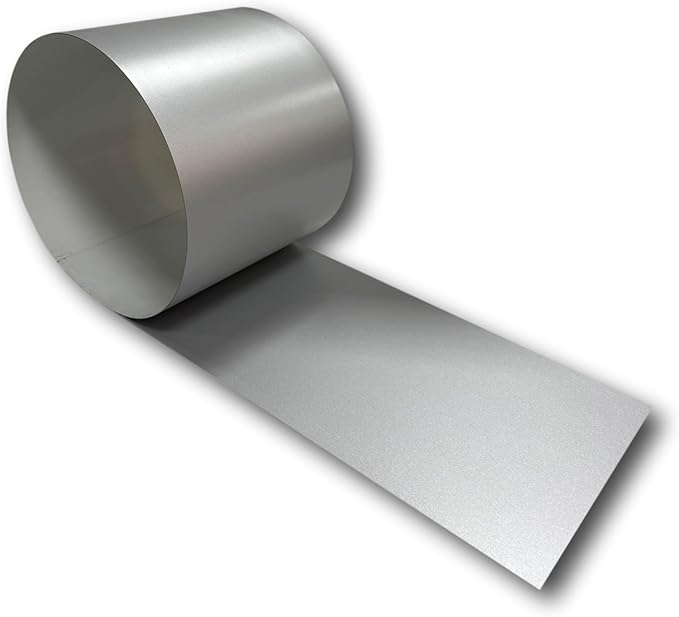 Eagle 1-24 Gauge KYNAR 500 Sheet Metal Flashing Rolls-10 FT Long-Heavy Duty-Commercial Grade-Roofing Flashing, Fascia Cover, Coping Cap-Multiple Sizes (36" x 10 FT, Silver)