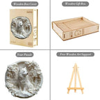 Wooden Puzzles Adults, 3D Paper Samoyed Dog Wooden Puzzles 295 Pieces, Unique Animal Shaped Wood Challenging Jigsaw Puzzles Gifts for Adults, 13.4x13.1in