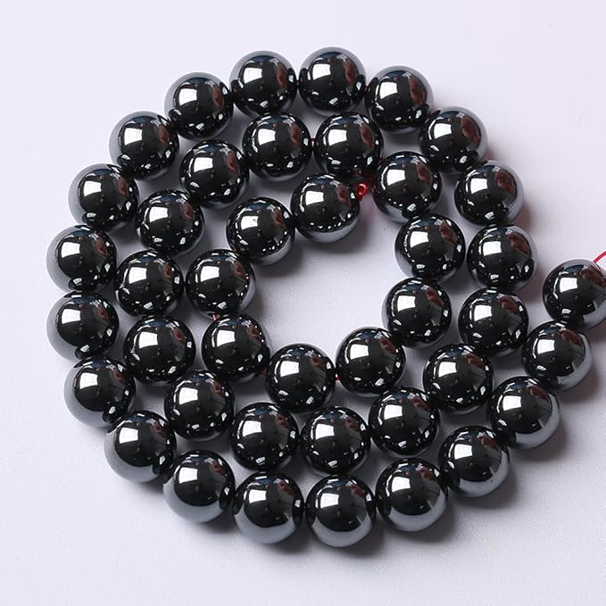 103pcs 4mm AAA Black Hematite Beads Natural Stone Gemstone Round Loose Beads for Jewelry Making DIY Bracelets