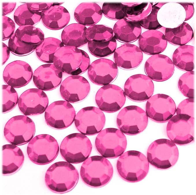 The Crafts Outlet 144pc Rhinestones Round 10mm - Flatback Devil Red Wine