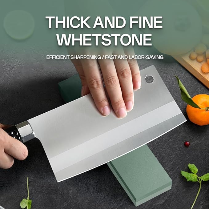 YKLP Knife Sharpening Stone,Whetstone Set Kitchen Knife Sharpener Stone 2 Side 180/320 Grit,Wet Stones for Sharpening Chisel Blades, Knives, Scissor Blades