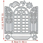 Lapoo Festivals Metal Cutting Die for Scrapbooking - Durable, Cut Stencils for DIY Scrapbook Photo Album Decorative Paper Card, Card Making Supplies, Embossing (Eid Window 4 x 3.5 in)