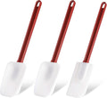 Silicone Rubber Spatula Set of 3, High Heat, Commercial (2 Spoonula + 1 Scraper, 9.5 Inches)