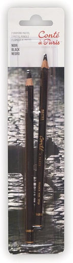 Conté à Paris 2 Count Pastel Pencils, Black