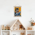 Funny Reading Cat Poster Hanger, Reading Nook Library Decor Wall Decor, Educational Posters Wall Art Wall Hanging Banner Farmhouse Classroom Bedroom Reading Room Apartment Home Decor