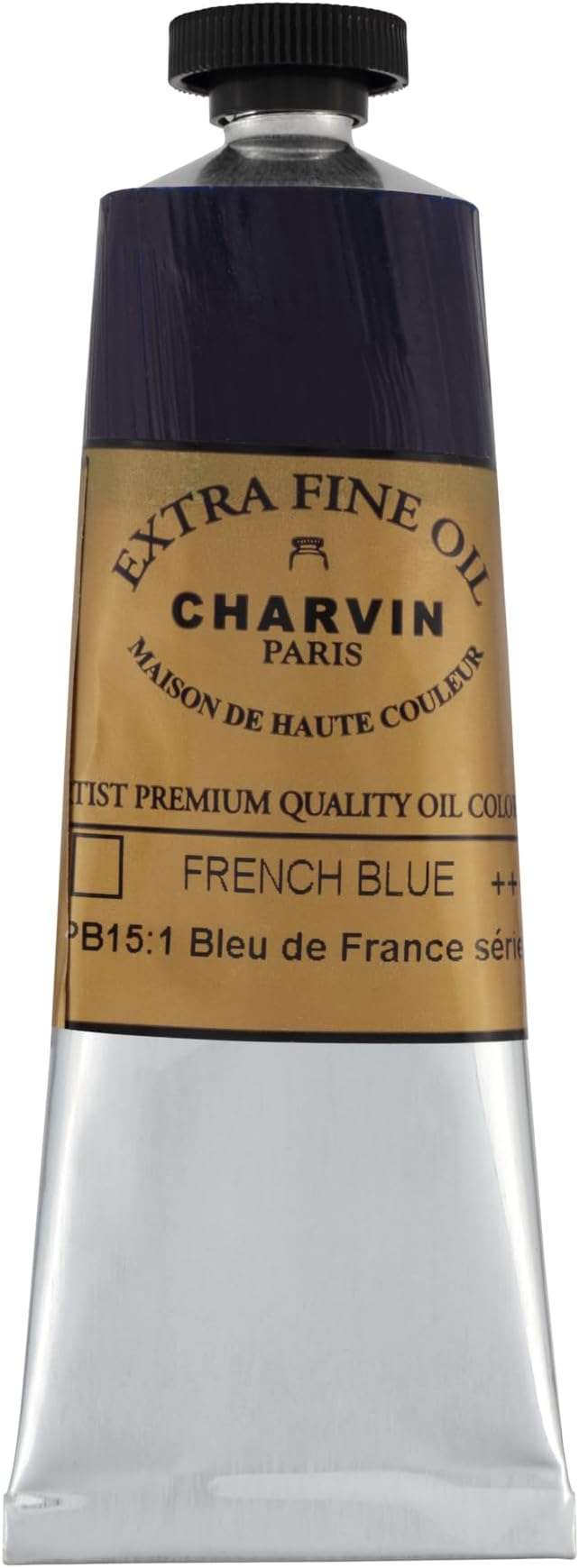 Charvin Extra Fine Oil Paint, French Blue 60 mL - Triple-Milled, Rich Texture, Poppy Oil-Based, Light-Fast, Handmade, Archival Quality