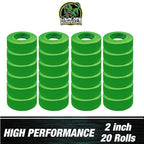 DINOGREN High Performance Automotive Masking Tape – 2 Inch x 60 Yards (20 Rolls) – Heat & Water Resistant Green Tape for Car Paint, Auto Body Shop, Industrial Use, Clean Removal, Solvent Safe- 7767