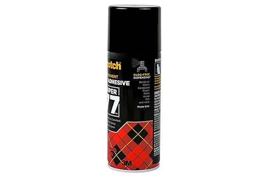 Scotch Super 77 Multipurpose Adhesive Spray, Bonds to Fabric, Cardboard, Plastic, Metal, Wood, Felt, and More, 10.7 Ounces (7716)