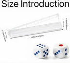 Mahjong All-in-One Tile Rack & Pusher, Clear Acrylic Mahjong Rack and Pusher Combo, Enhanced Mah Jongg Tile Holders Set of 4，Color，with 4 Dics (Transparent)