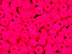 1.76 oz (ab. 240pcs) Mix of Big Pony Bagel Czech Glass Beads, 6mm (0.24 inch, Hole 0.08in) Semi Matte Neon Mix