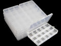 8 Pack 15 Grids Plastic Bead Organizer Box 6.8 * 3.86 * 0.87 inches Clear Storage Container Jewelry Case with Fixed Dividers for Rings, Earrings, Nail Art, DIY Crafts, Fishing Tackles