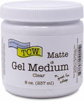 The Crafter's Workshop Matte Gel Medium for Acrylic Paint - Dimensional Clear Texture Paste for Stenciling & Mixed Media Art - Boutique Quality, 8 oz Jar