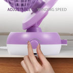 Electric Yarn Winder for Crocheting - Large Capacity Yarn Ball Winder for Knitting, Adjustable Yarn Ball Tension,Stepless Speed, Good Helper for Knitting Lovers, Purple