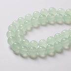 6mm 60pcs Natural Green Jade Chalcedony Beads Energy Healing Power Stone Beads for Jewelry Making Round Loose Beads DIY Bracelet 15" (Green Jade, 6mm)