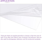 DMiotech 10Pcs Correction Gel Light Filter Overlay Transparent Plastic PVC Sheets Clear for Photo，Film,Video
