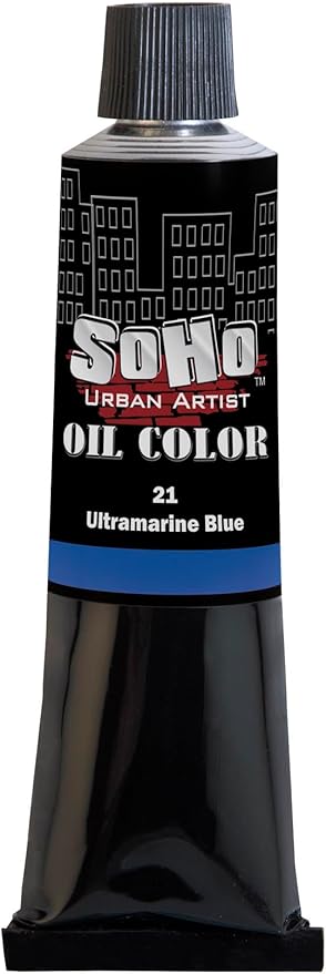 Soho Urban Artist Oil Paint - Ultramarine Bllue, 170 ml Tube - Best Valued Oil Colors for Painting, Excellent Pigment Load