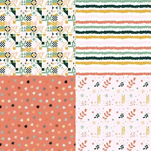 Woodland Animal Print Scrapbook Paper Pad, 6x6 inches, 24 Sheets, Earth Tones, Square, Single-Sided, Perfect for Scrapbooking