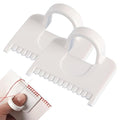 2 PCS Square 3mm Edge Lock Seam Guide, Mini Sewing Finger Ruler for Hand Sewing, DIY Sewing Kit Tool, Sewing Needle Gauge Measuring Guide, Square White