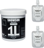 SNOWSUN Large Bulk Acrylic Paint, Basic Charcoal Black Acrylic Paint 1L /42.4 oz, and 25ml*2 Pouch Titanium White, Gloss Non-Toxic Heavy Body Paints - Thick Art Paints for Multi-Surface Canvas Wood Ceramic Fabric Wall- Ideal for Artists & Beginners