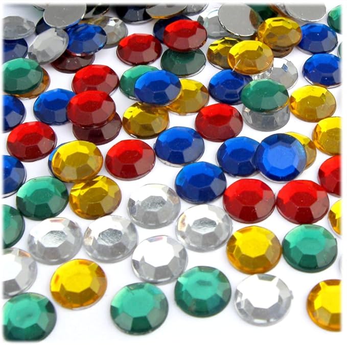 The Crafts Outlet 144pc Rhinestones Round 10mm - Pastel Assortment